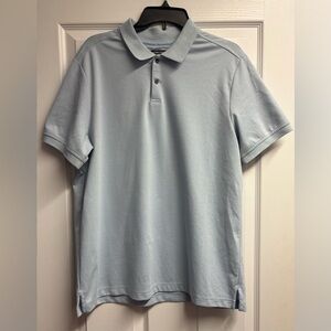 Nordstrom Tech-Smart Cotton Blend Polo Shirt Blue Size Large
